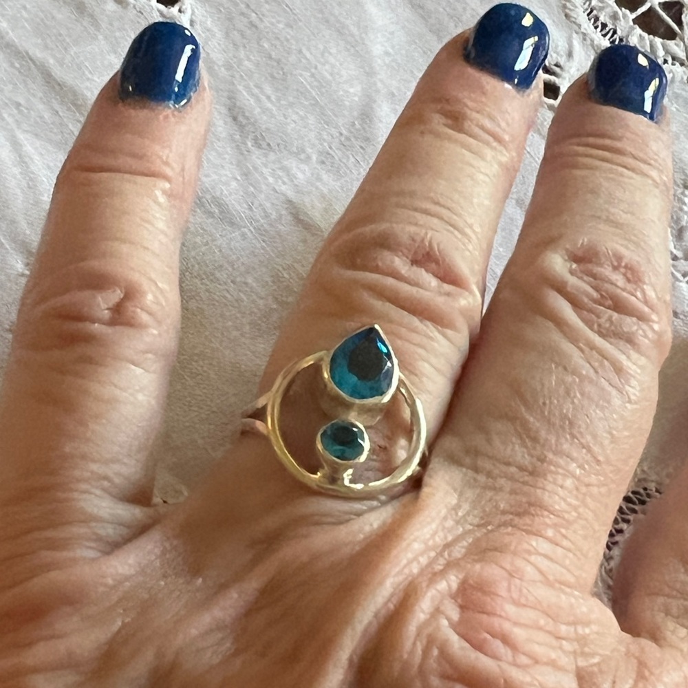 Flawless Blue Topaz Ring